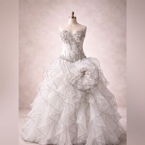 CLEARANCE- XV, Quince, or Bridal Princess Ball Gown – Size 14